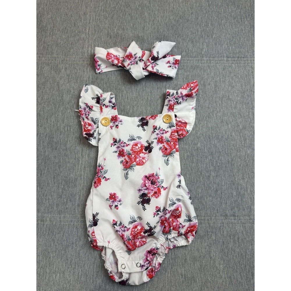 Baby Girl Romper Lace Floral Jumpsuit Outfits Flower Summer Clothes Boho Picture